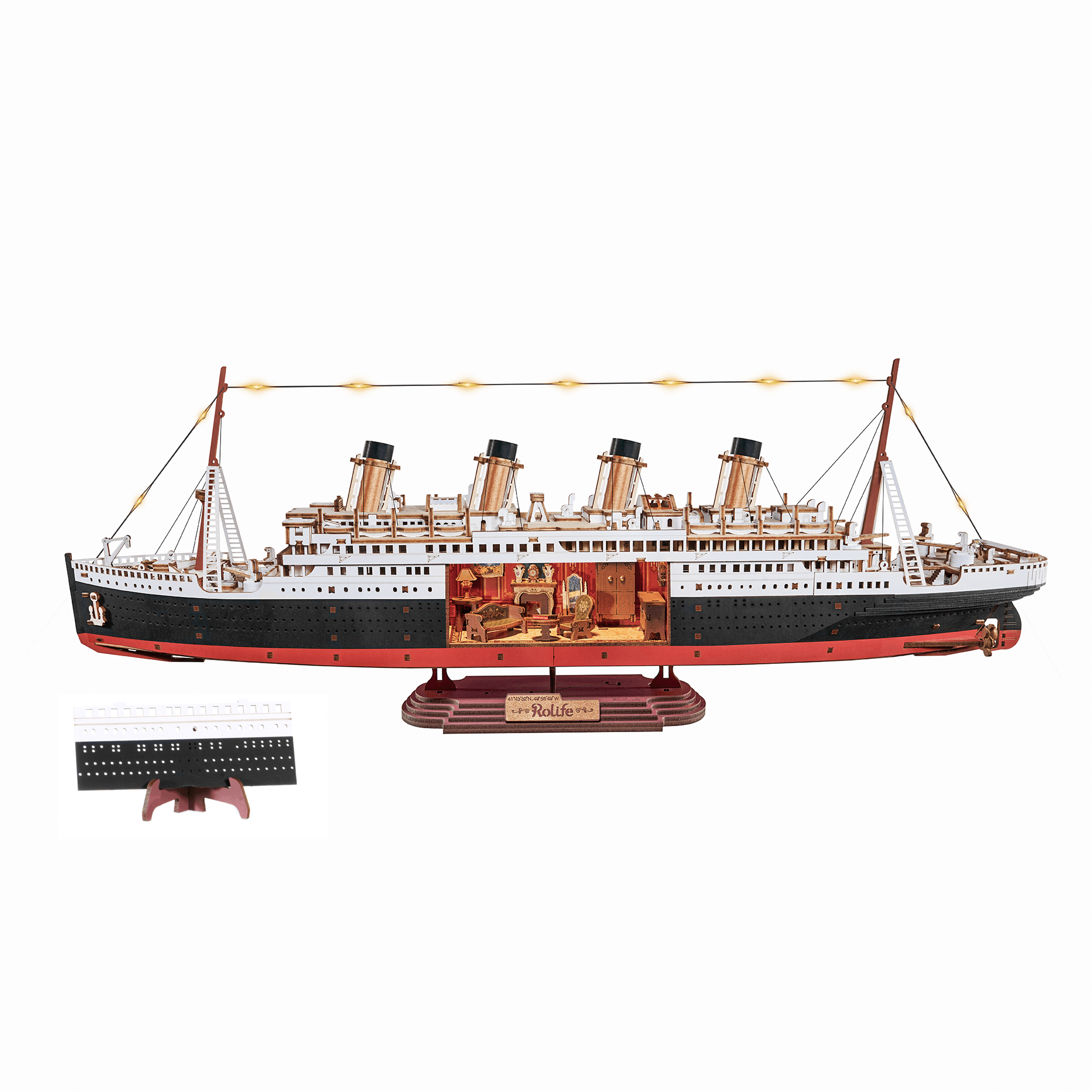 3D Wooden Mechanical Puzzle Kit, 1912 - Eternal Atlantic Voyager (TGL02) – Wooden constructors | Varvikas.Shop