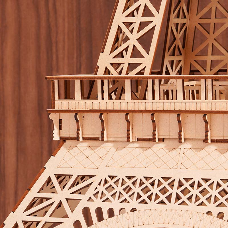 3D Wooden Mechanical Puzzle Kit, Eiffel Tower Plus (TGC02) – Wooden constructors | Varvikas