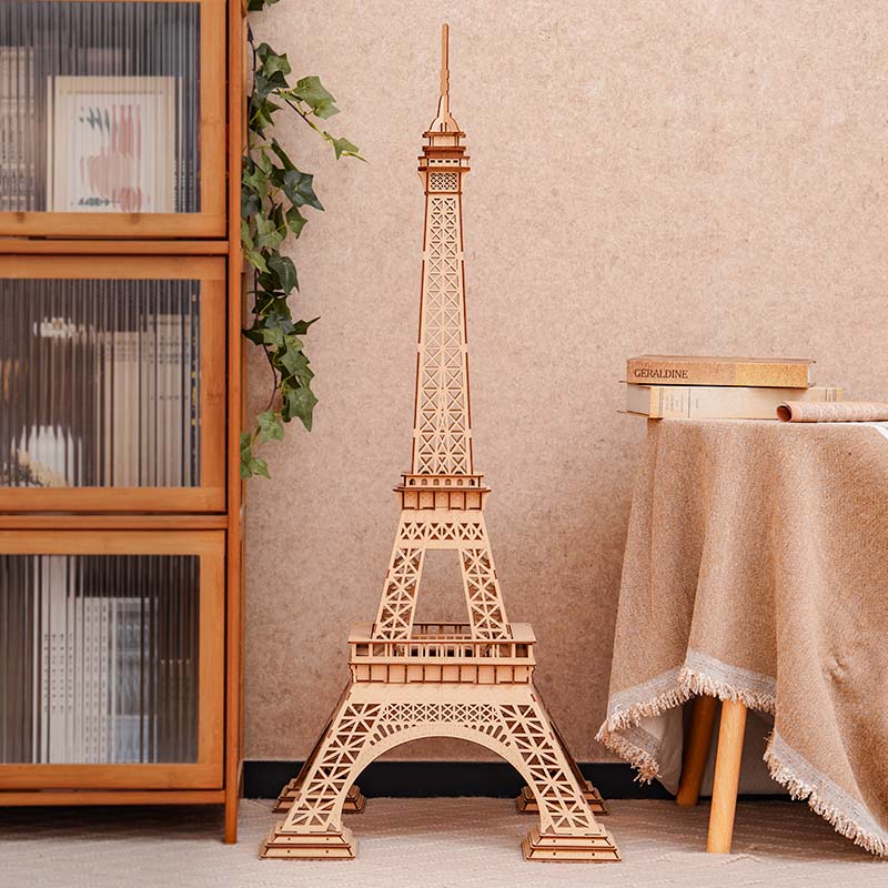 3D Wooden Mechanical Puzzle Kit, Eiffel Tower Plus (TGC02) – Wooden constructors | Varvikas