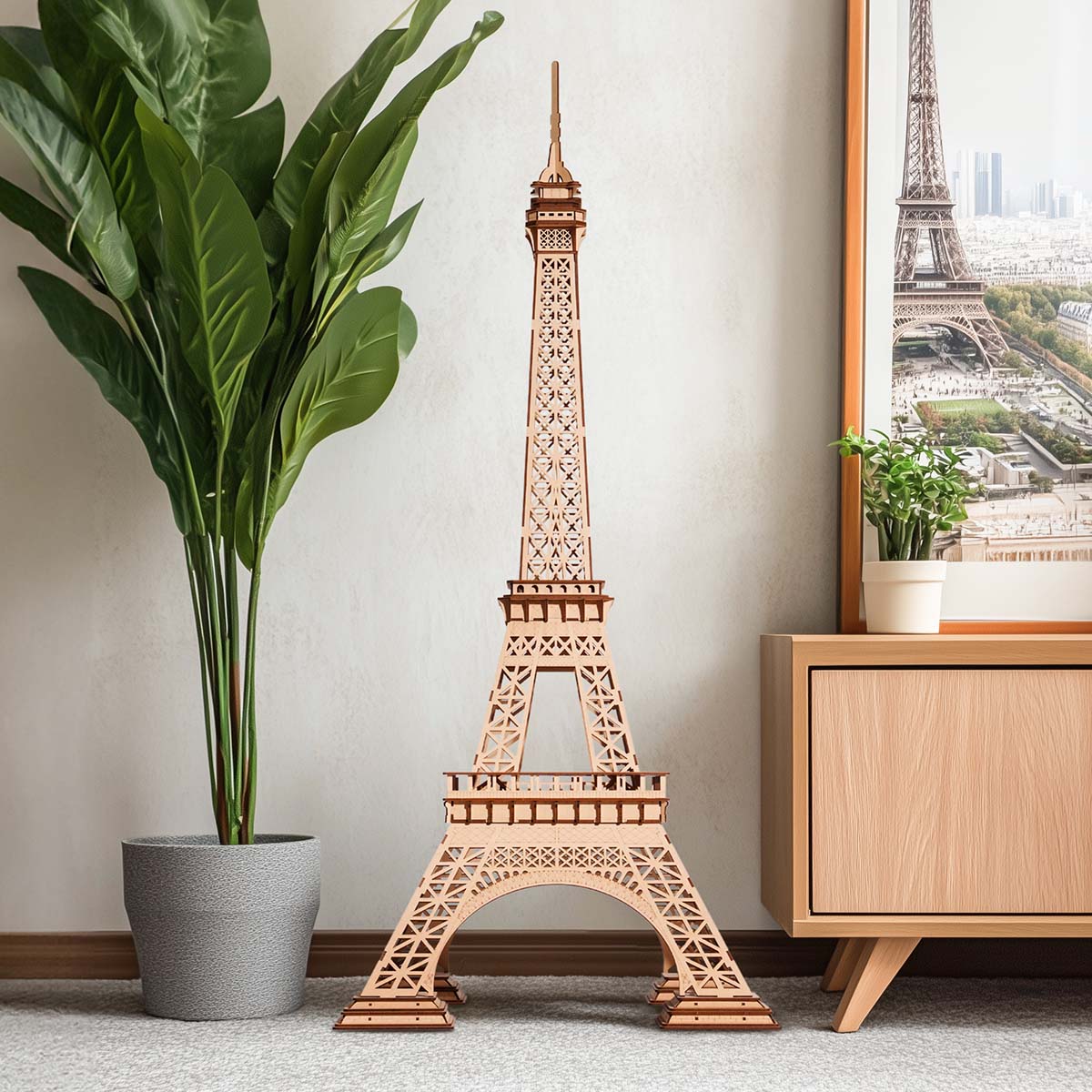 3D Wooden Mechanical Puzzle Kit, Eiffel Tower Plus (TGC02) – Wooden constructors | Varvikas