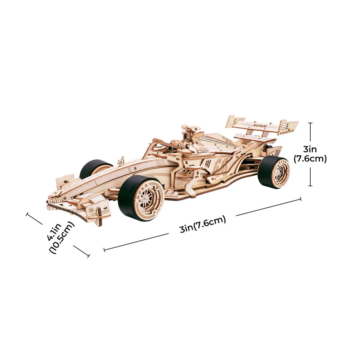 3D Wooden Mechanical Puzzle Kit, Racing Car (RK024e) – Wooden constructors | Varvikas
