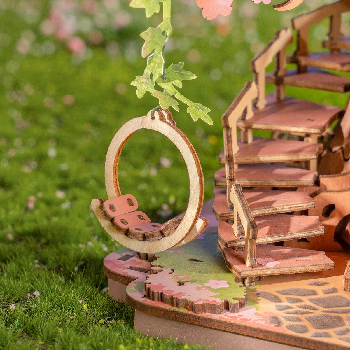 3D Wooden Mechanical Puzzle Kit, Sakura Tree House (TGS04) – Wooden constructors | Varvikas