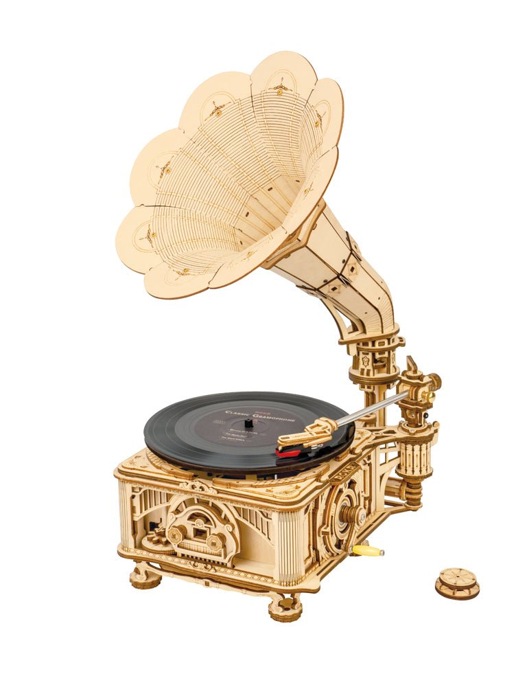3D Wooden Model Kit | Classical Gramophone (RK010e) – Wooden constructors | Varvikas.Shop