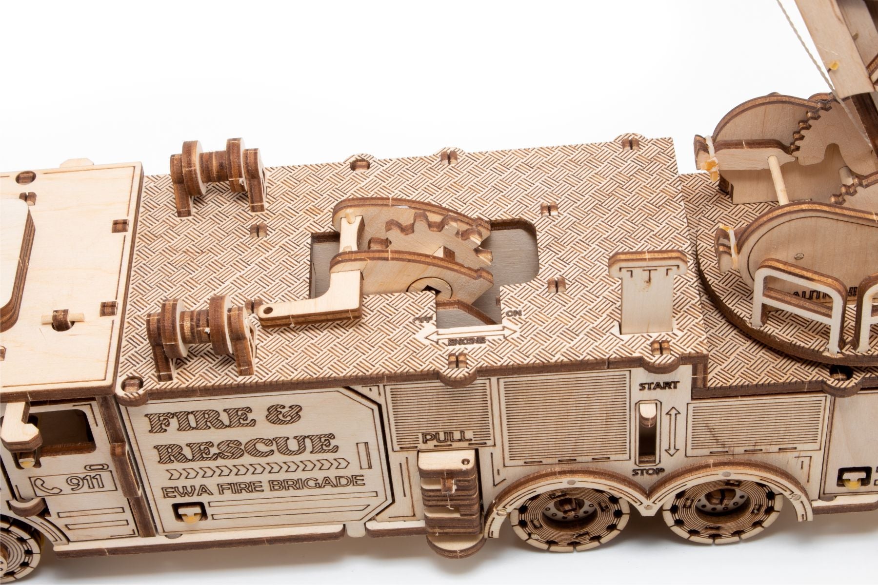 3D Wooden Model Kit | Fire Truck (BEW009e) – Wooden constructors | Varvikas.Shop