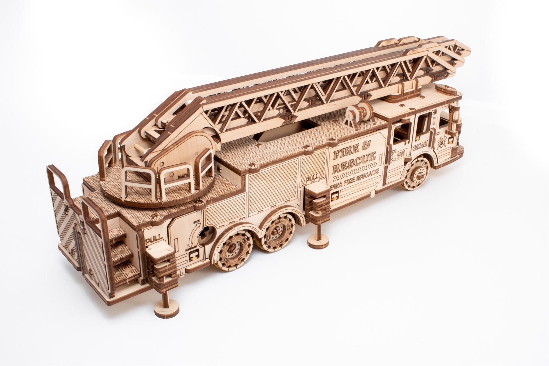 3D Wooden Model Kit | Fire Truck (BEW009e) – Wooden constructors | Varvikas.Shop