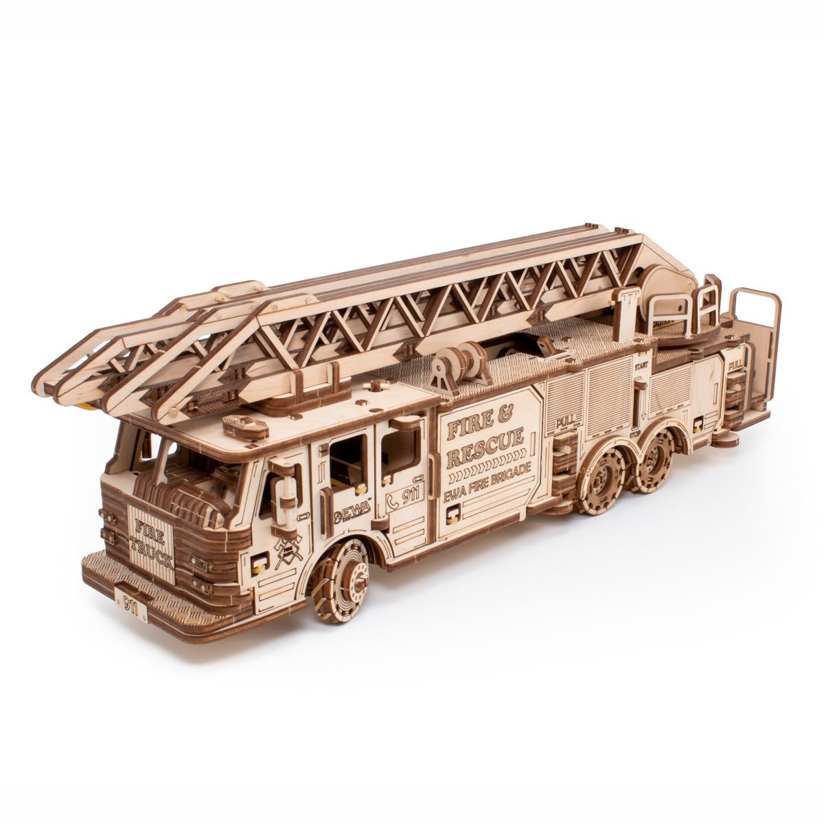 3D Wooden Model Kit | Fire Truck (BEW009e) – Wooden constructors | Varvikas.Shop
