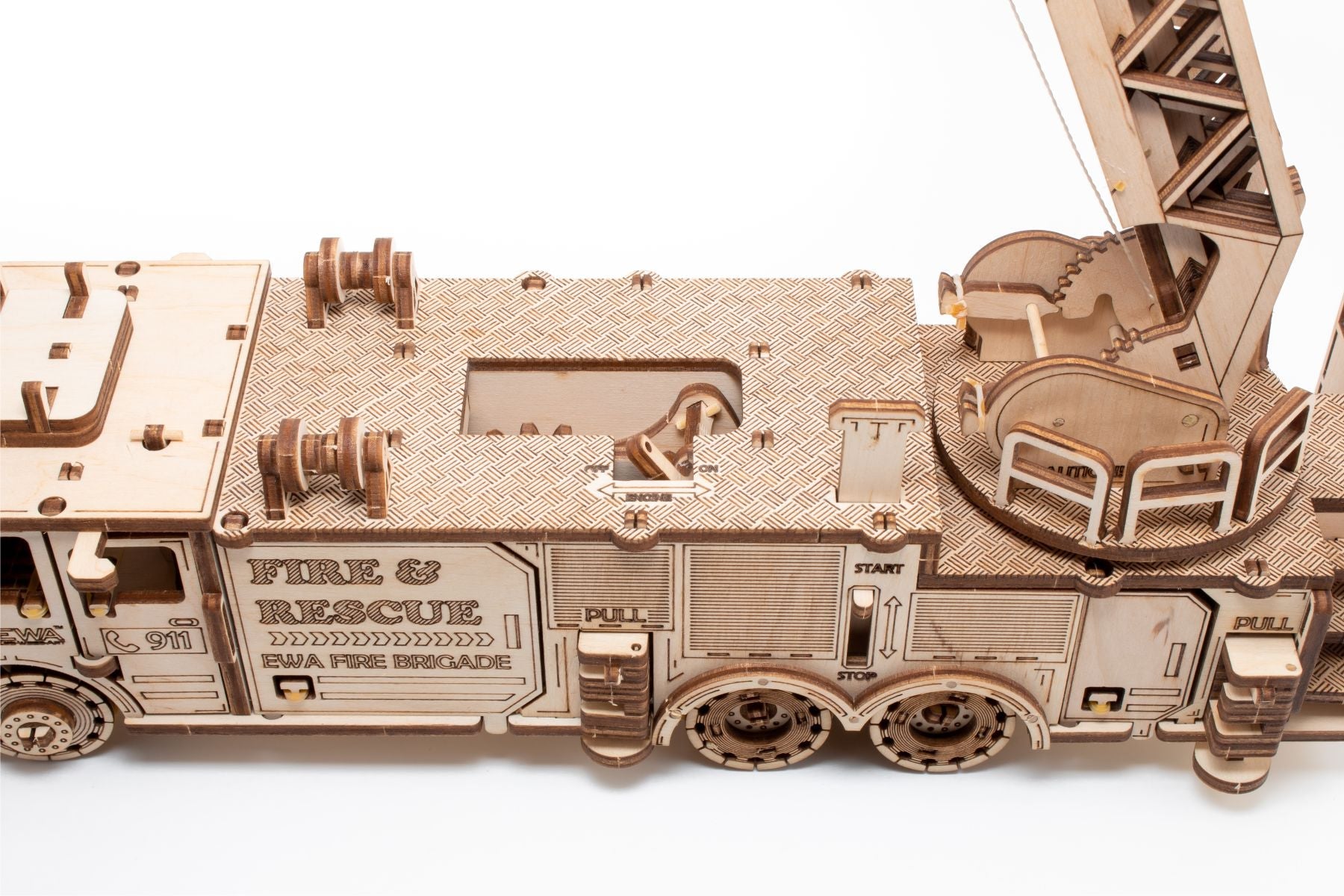 3D Wooden Model Kit | Fire Truck (BEW009e) – Wooden constructors | Varvikas.Shop