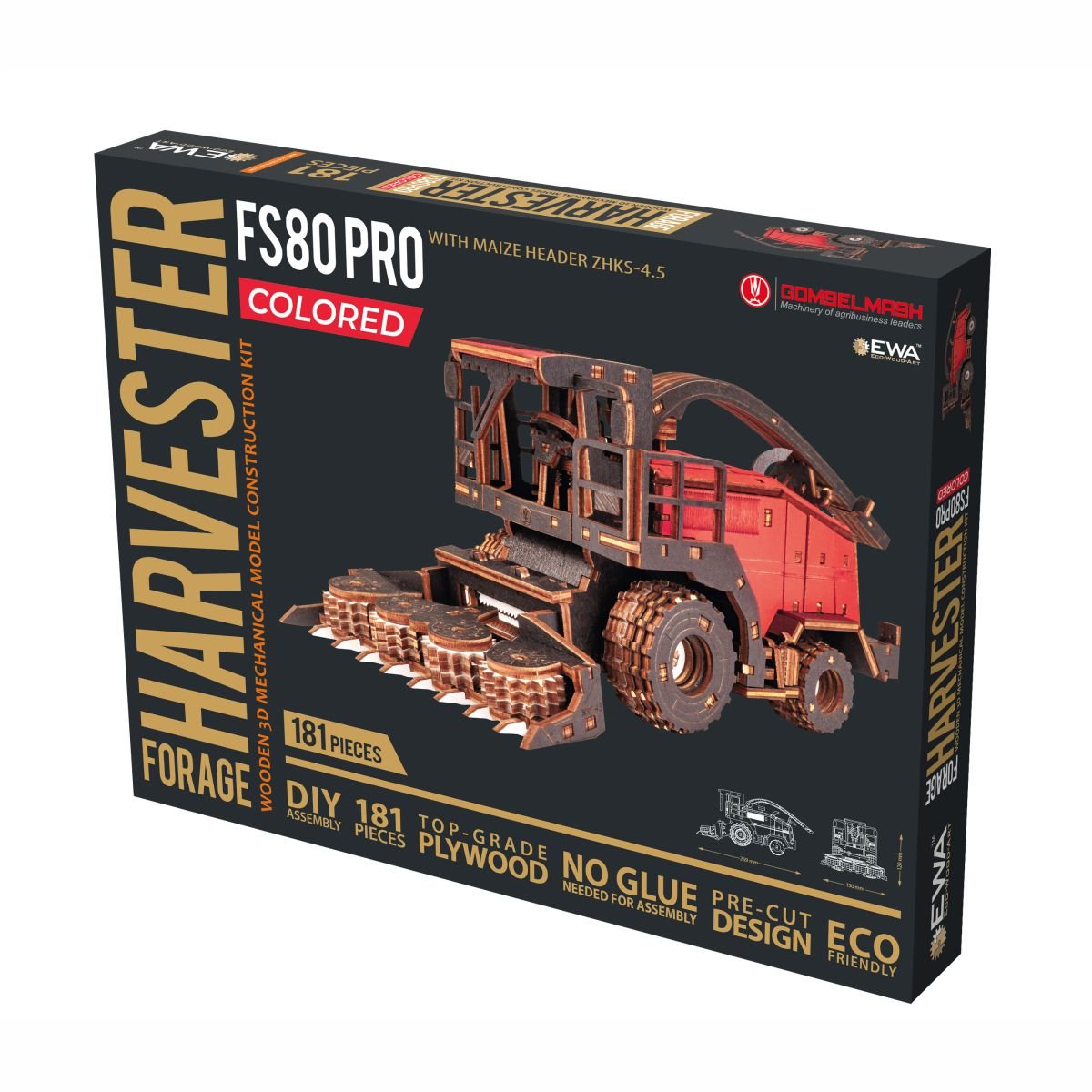 3D Wooden Model Kit | Harvester Forage (BEW010e) – Wooden constructors | Varvikas.Shop