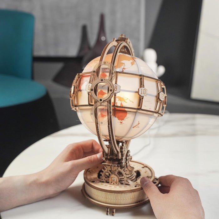 3D Wooden Model Kit | Luminous Globe (RK009e) – Wooden constructors | Varvikas.Shop