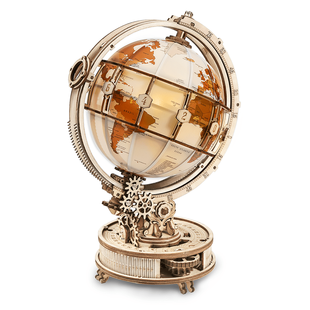 3D Wooden Model Kit | Luminous Globe (RK009e) – Wooden constructors | Varvikas.Shop