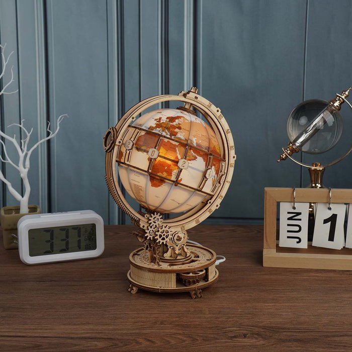 3D Wooden Model Kit | Luminous Globe (RK009e) – Wooden constructors | Varvikas.Shop
