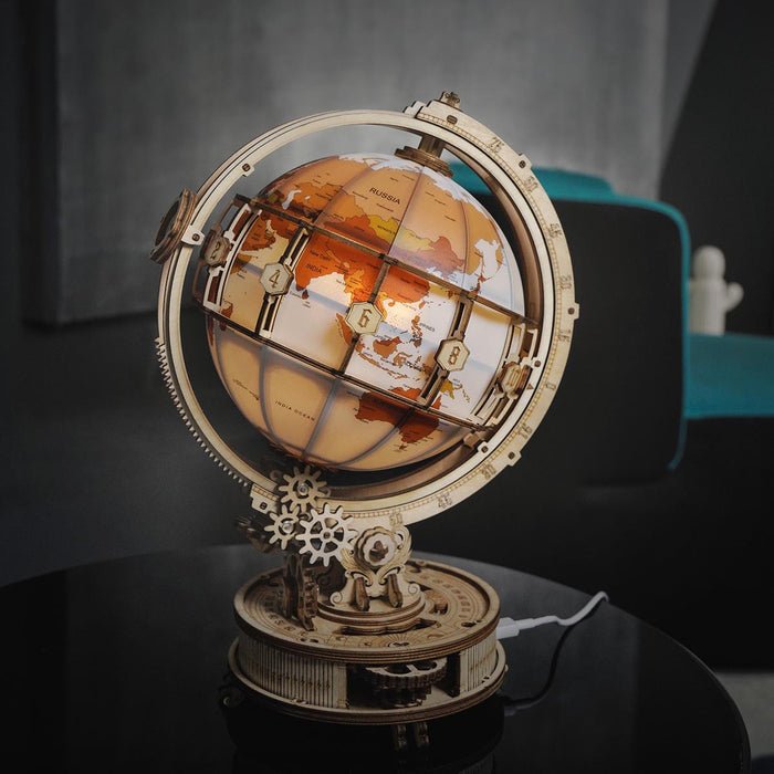 3D Wooden Model Kit | Luminous Globe (RK009e) – Wooden constructors | Varvikas.Shop