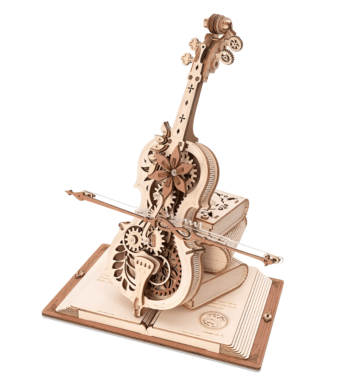 3D Wooden Music Box Puzzle Kit, Magic Cello (RK018e) | Varvikas.Shop