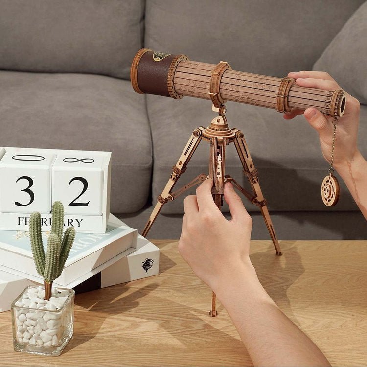 3D Wooden Model Kit | Monocular Telescope (RK011e) – Wooden constructors | Varvikas.Shop