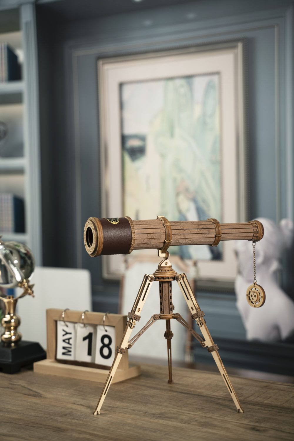 3D Wooden Model Kit | Monocular Telescope (RK011e) – Wooden constructors | Varvikas.Shop