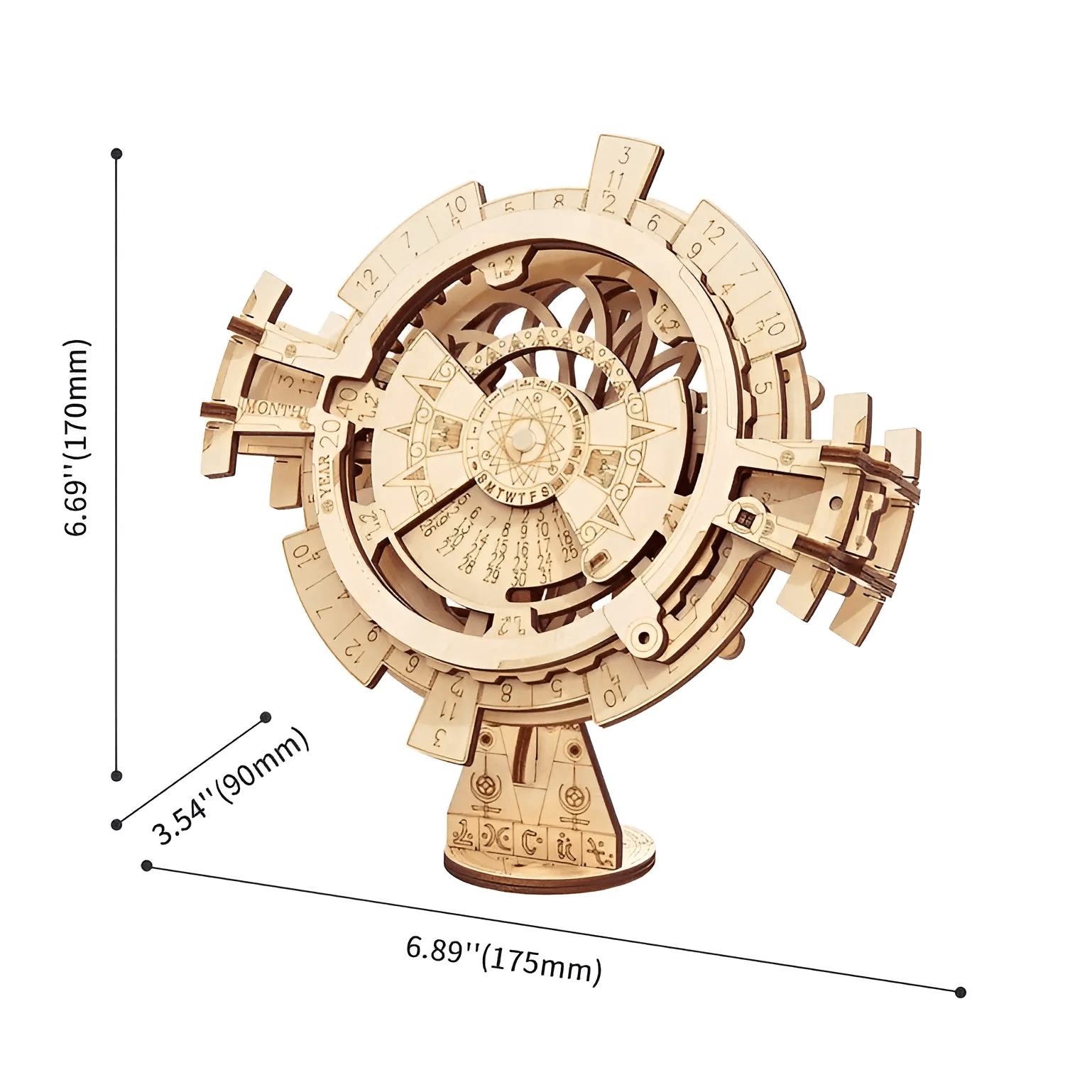 3D Wooden Model Kit | Perpetual Calendar (RK015e) – Wooden constructors | Varvikas.Shop