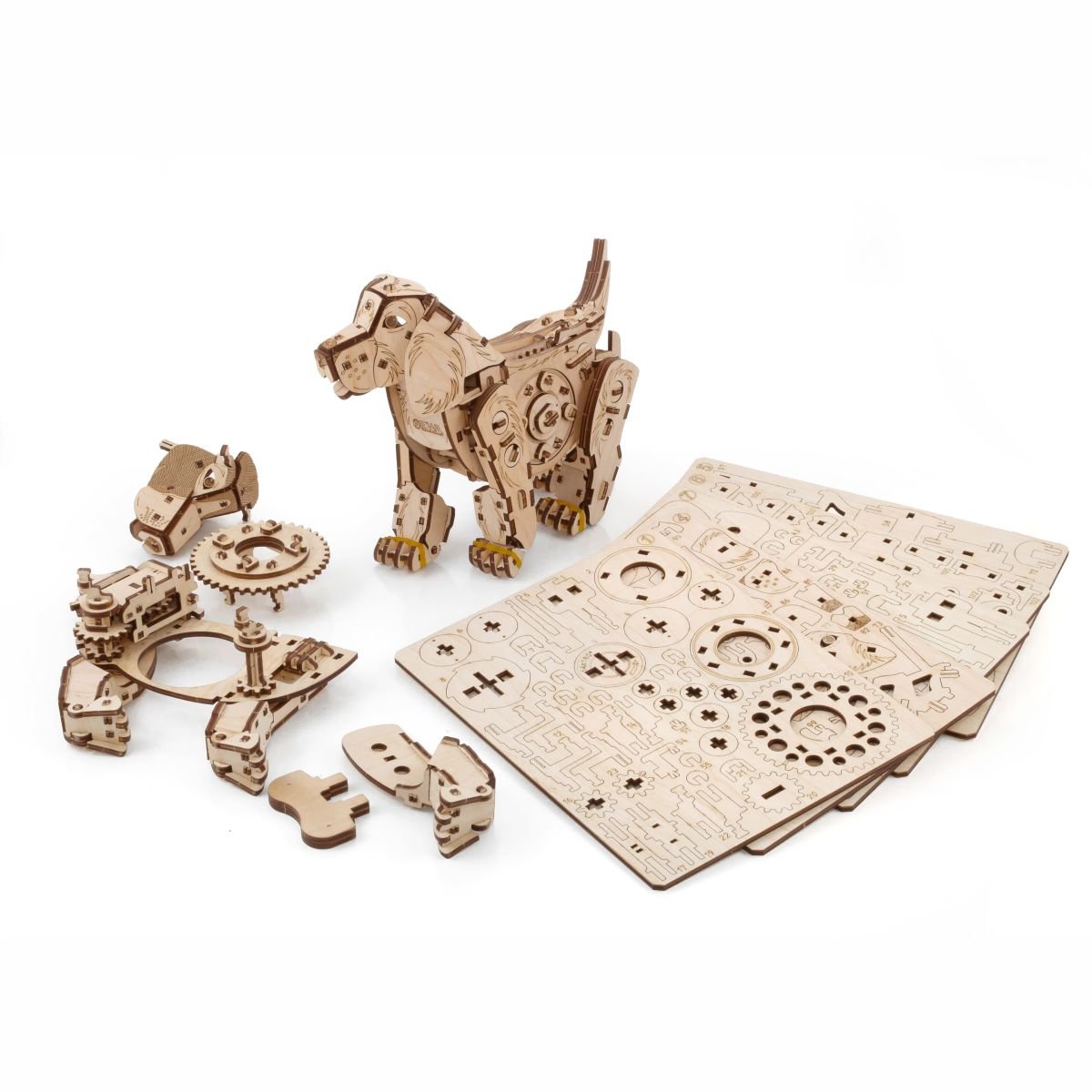 3D Wooden Model Kit | Puppy (BEW002e) – Wooden constructors | Varvikas.Shop