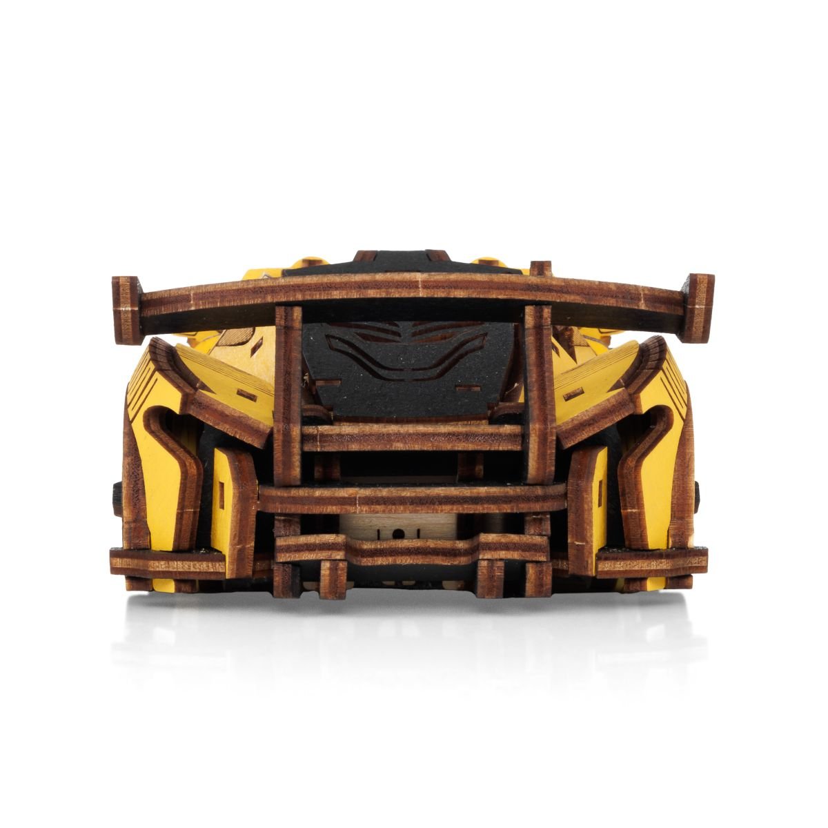 3D Wooden Model Kit | Racing Car Yellow (BEW011e) – Wooden constructors | Varvikas.Shop
