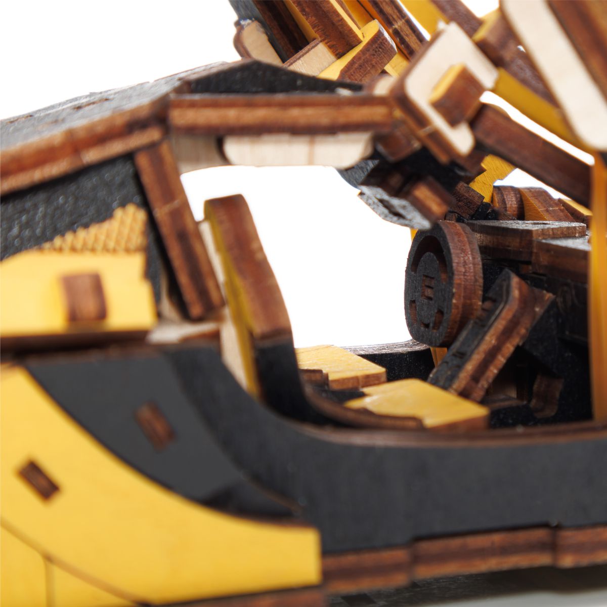 3D Wooden Model Kit | Racing Car Yellow (BEW011e) – Wooden constructors | Varvikas.Shop