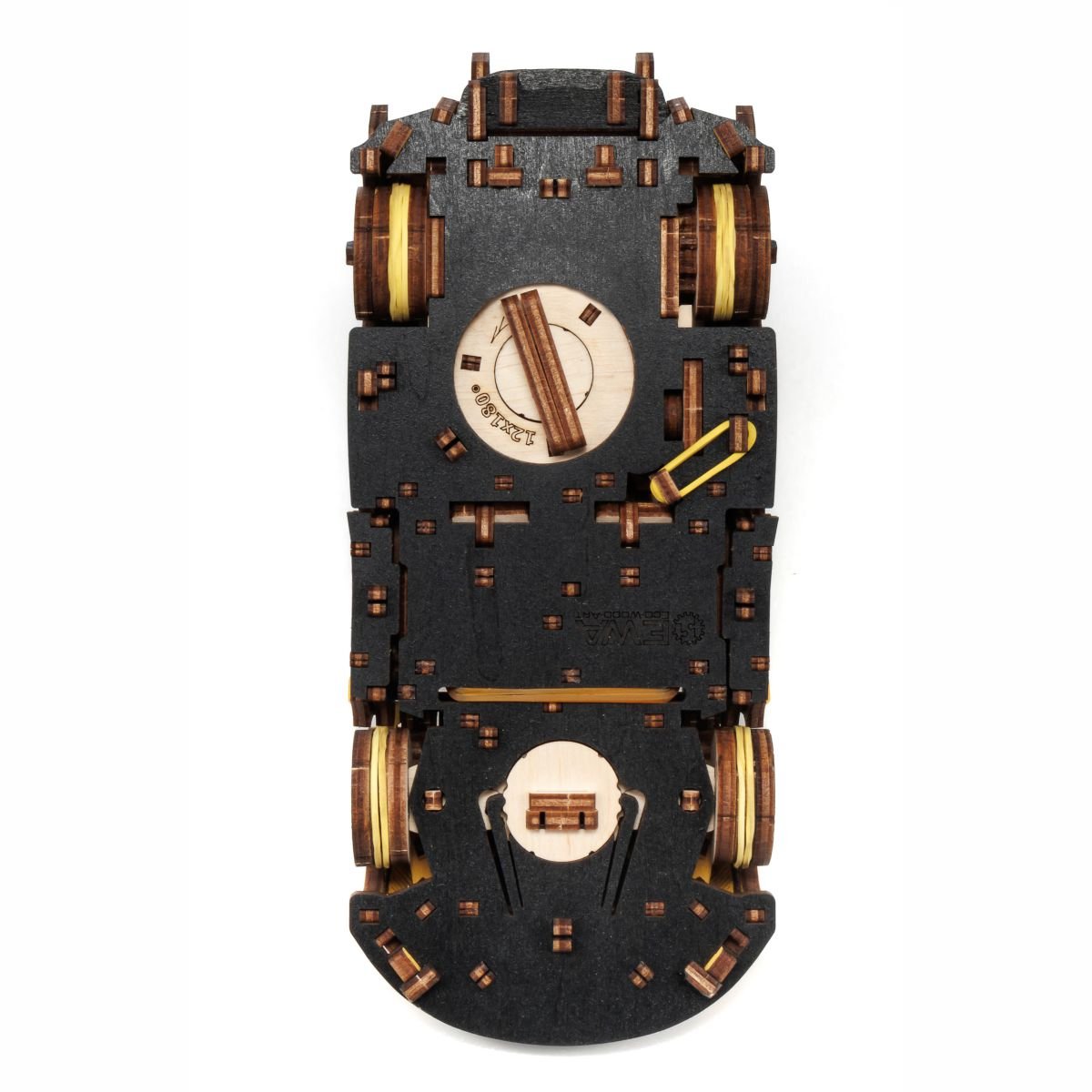 3D Wooden Model Kit | Racing Car Yellow (BEW011e) – Wooden constructors | Varvikas.Shop