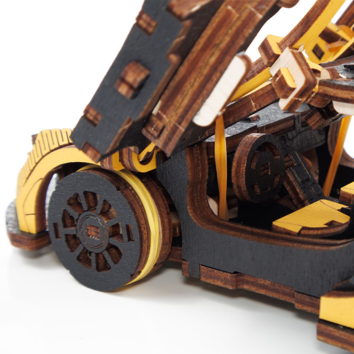 3D Wooden Model Kit | Racing Car Yellow (BEW011e) – Wooden constructors | Varvikas.Shop