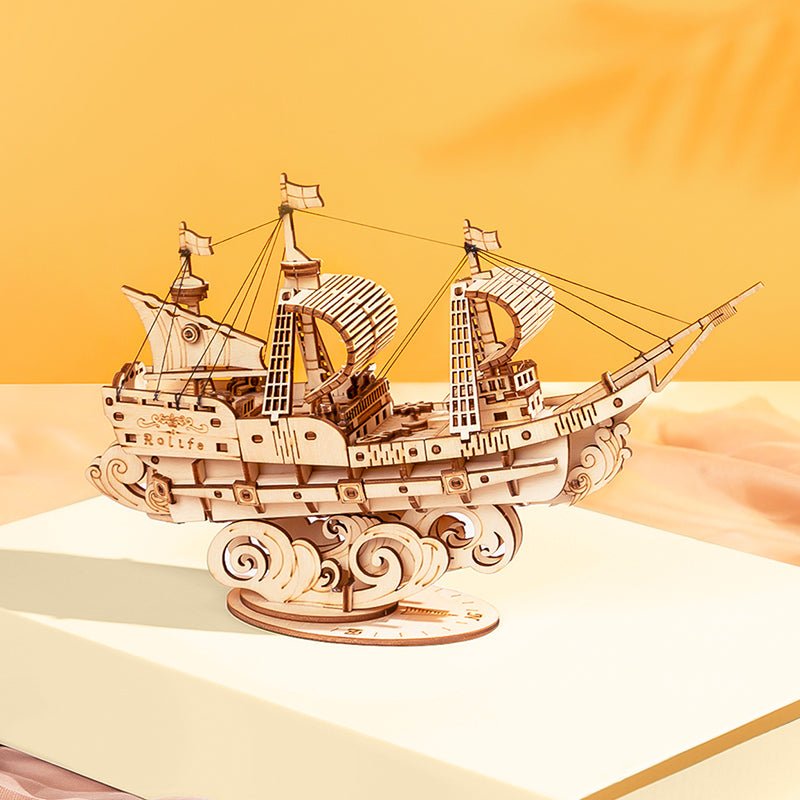 3D Wooden Model Kit | Sailing Ship (RA005e) – Wooden constructors | Varvikas.Shop