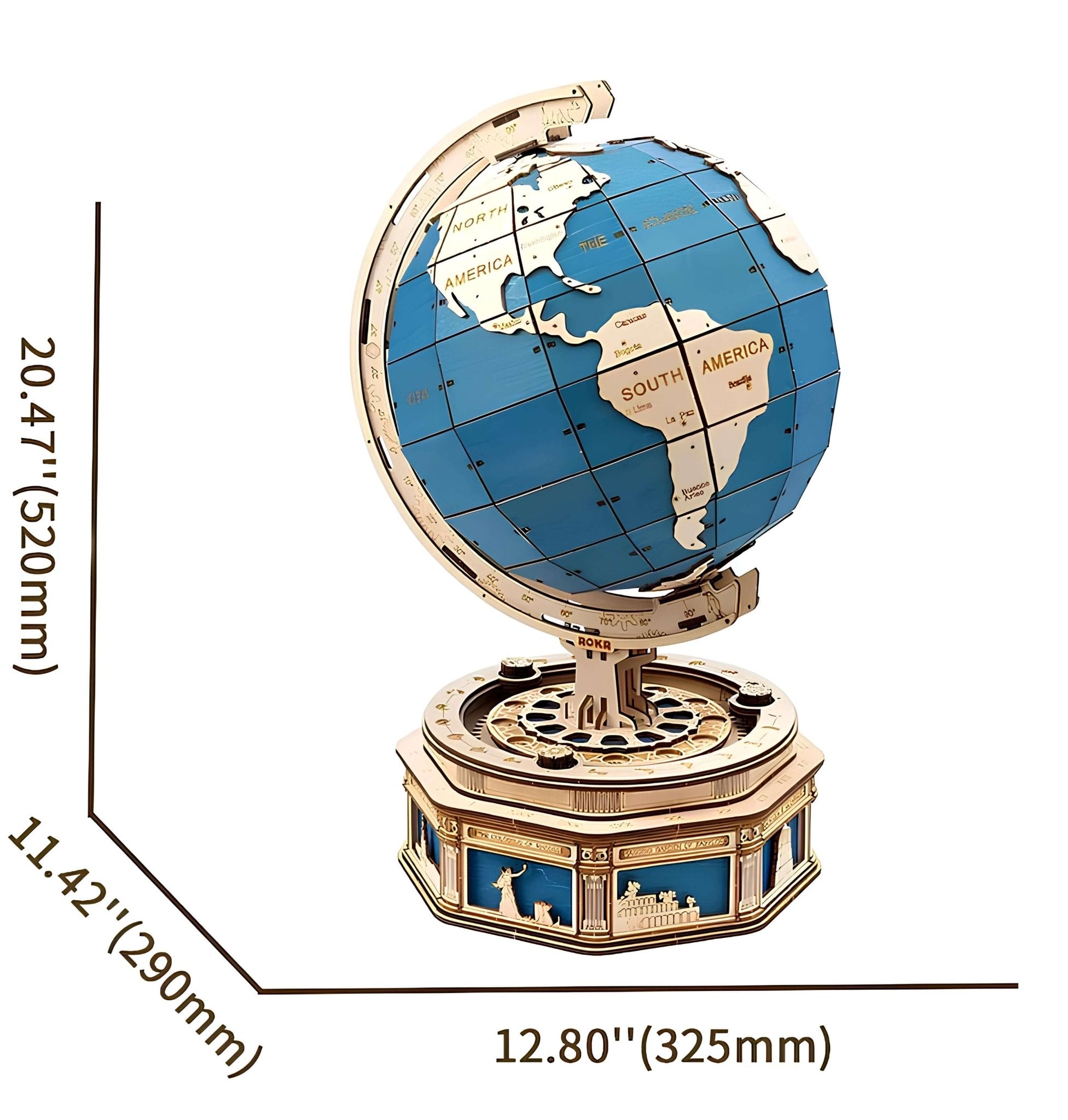 3D Wooden Model Kit | The Globe (RK020e) – Wooden constructors | Varvikas.Shop