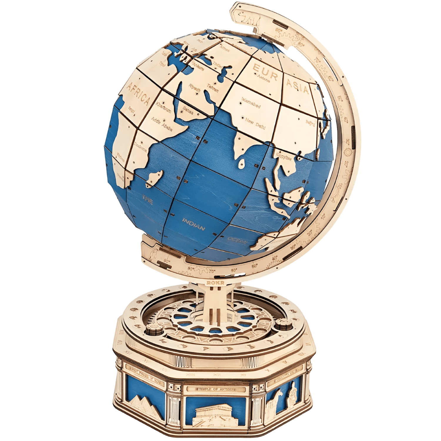 3D Wooden Model Kit | The Globe (RK020e) – Wooden constructors | Varvikas.Shop
