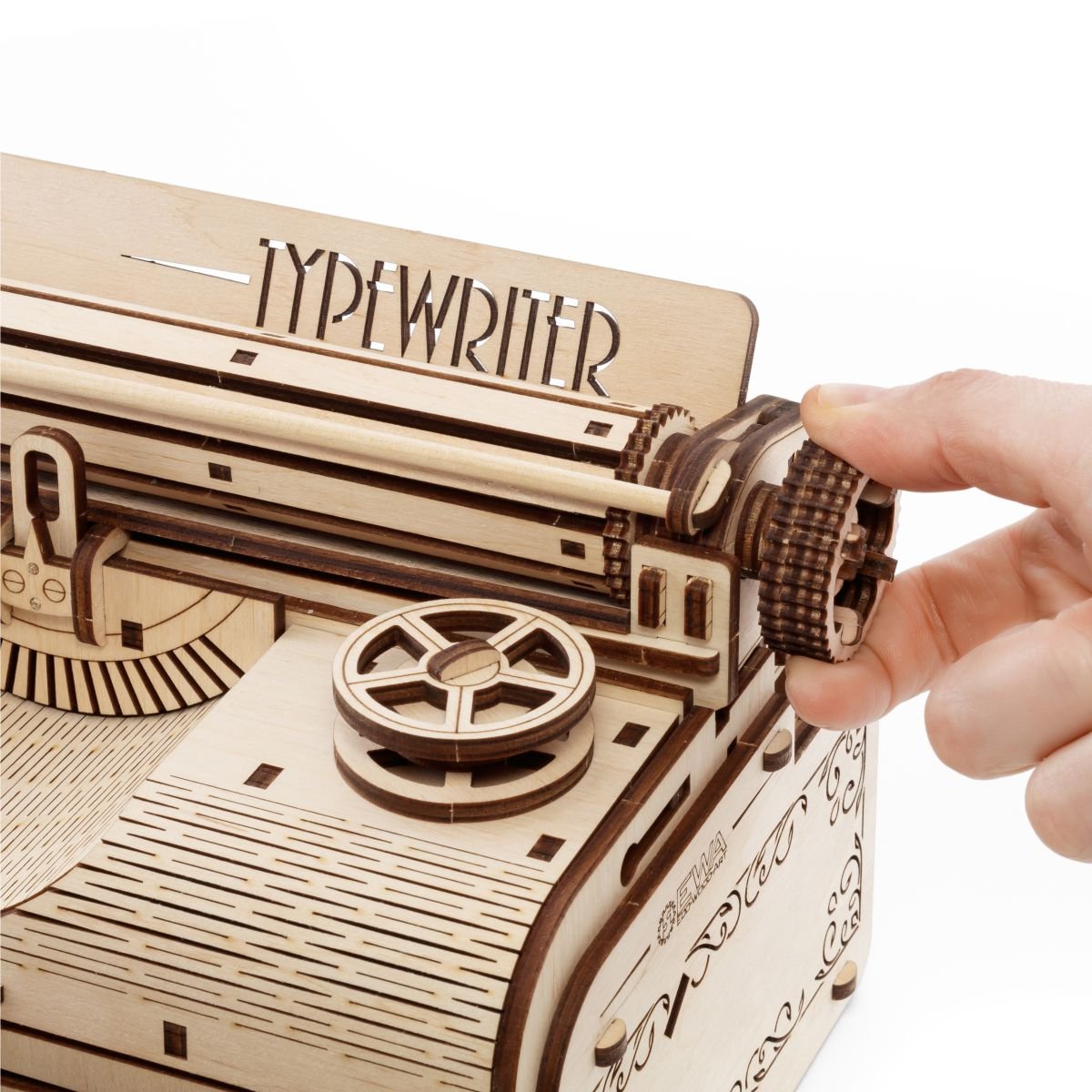 3D Wooden Model Kit | Typewriter (BEW015e) – Wooden constructors | Varvikas.Shop
