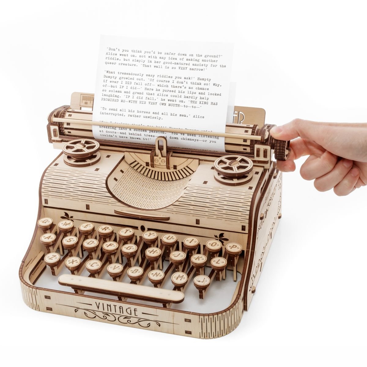 3D Wooden Model Kit | Typewriter (BEW015e) – Wooden constructors | Varvikas.Shop