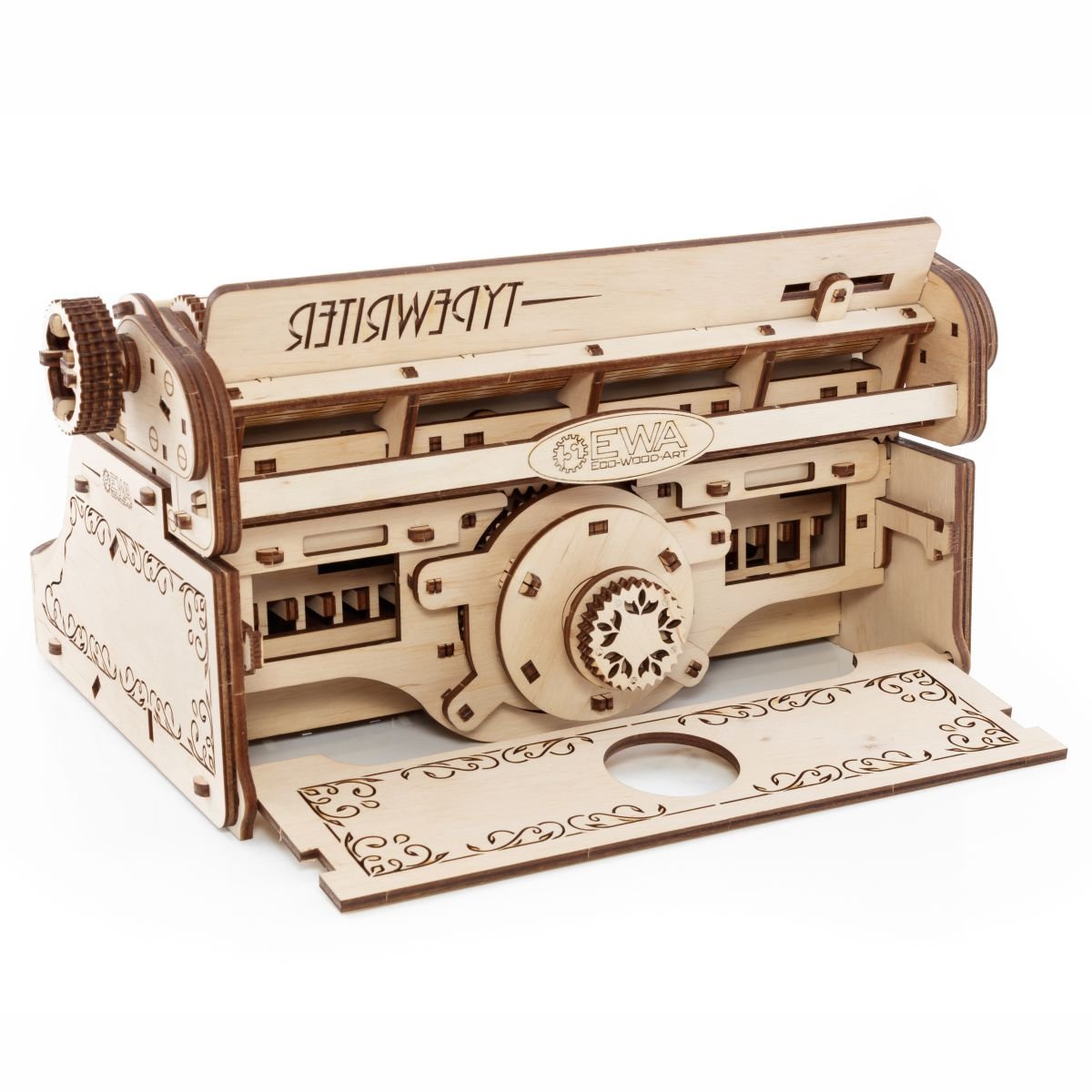 3D Wooden Model Kit | Typewriter (BEW015e) – Wooden constructors | Varvikas.Shop