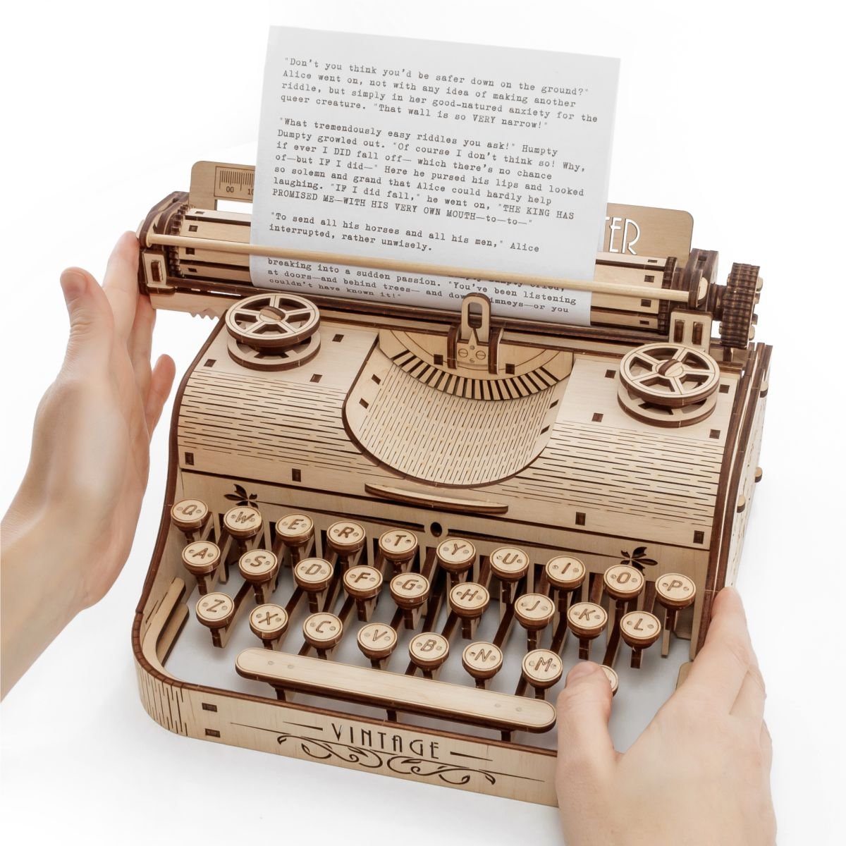 3D Wooden Model Kit | Typewriter (BEW015e) – Wooden constructors | Varvikas.Shop