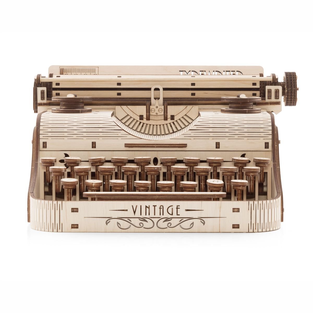3D Wooden Model Kit | Typewriter (BEW015e) – Wooden constructors | Varvikas.Shop