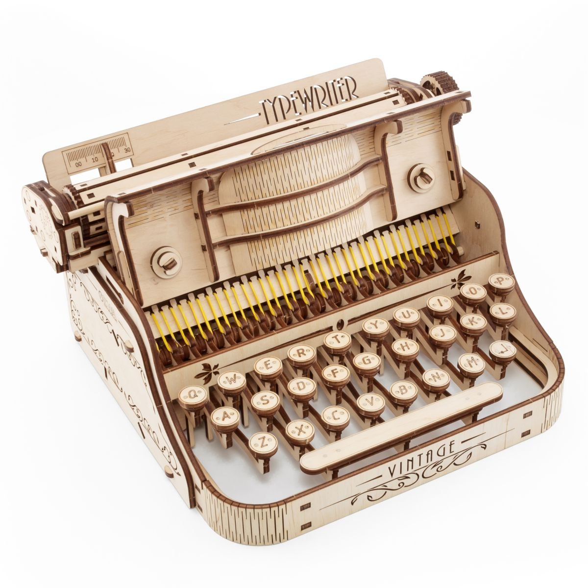 3D Wooden Model Kit | Typewriter (BEW015e) – Wooden constructors | Varvikas.Shop