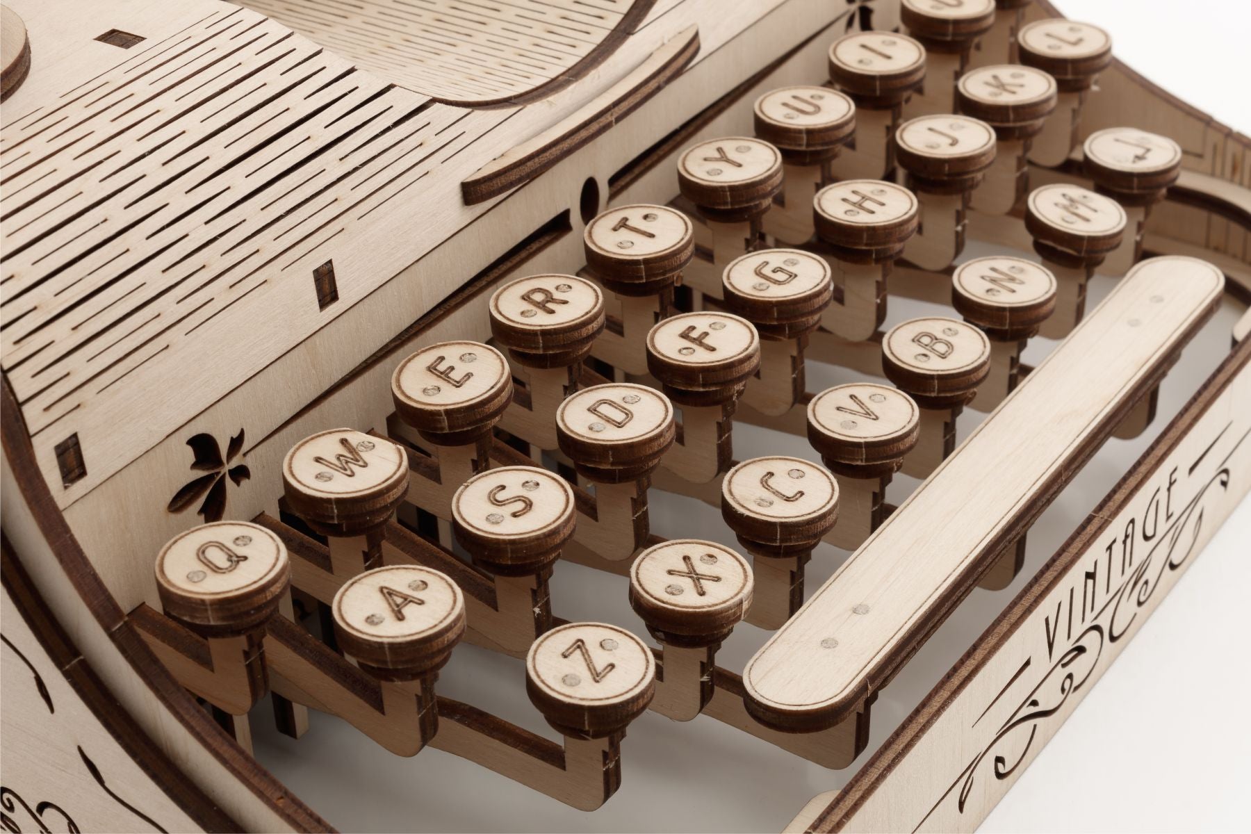 3D Wooden Model Kit | Typewriter (BEW015e) – Wooden constructors | Varvikas.Shop