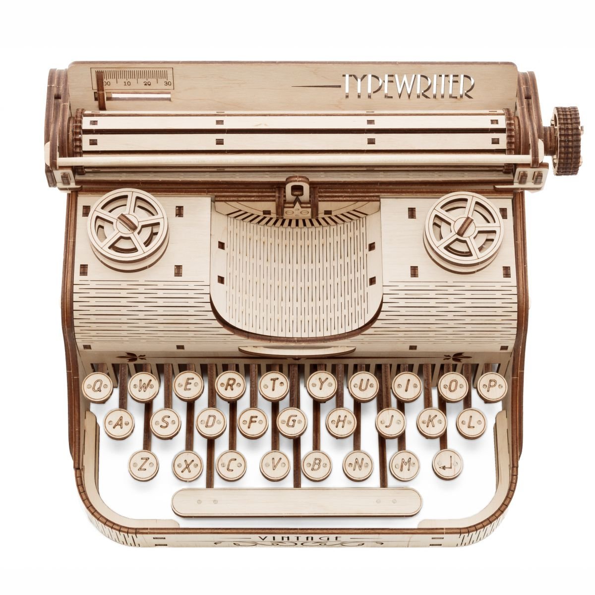 3D Wooden Model Kit | Typewriter (BEW015e) – Wooden constructors | Varvikas.Shop