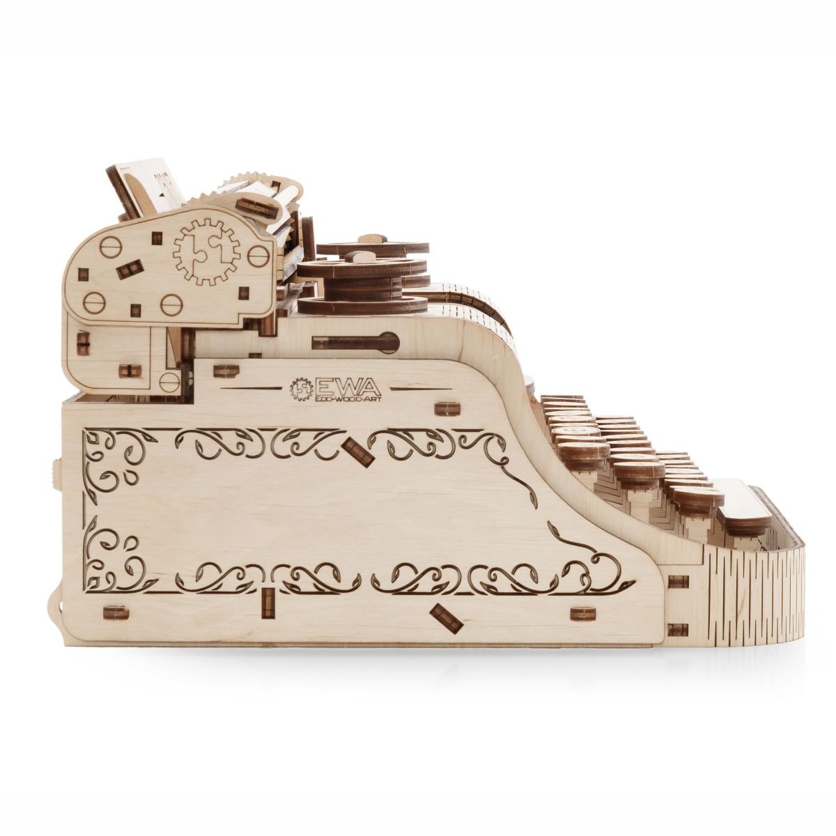 3D Wooden Model Kit | Typewriter (BEW015e) – Wooden constructors | Varvikas.Shop