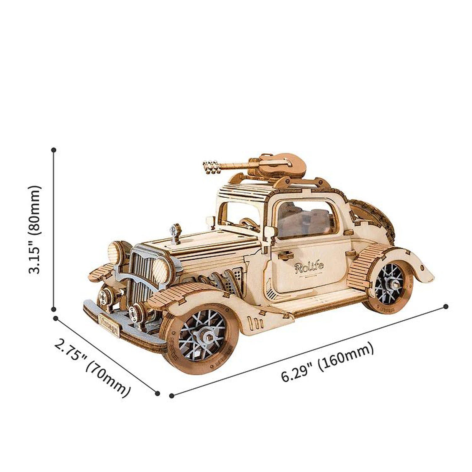 3D Wooden Model Kit | Vintage Car (RA002e) – Wooden constructors | Varvikas.Shop