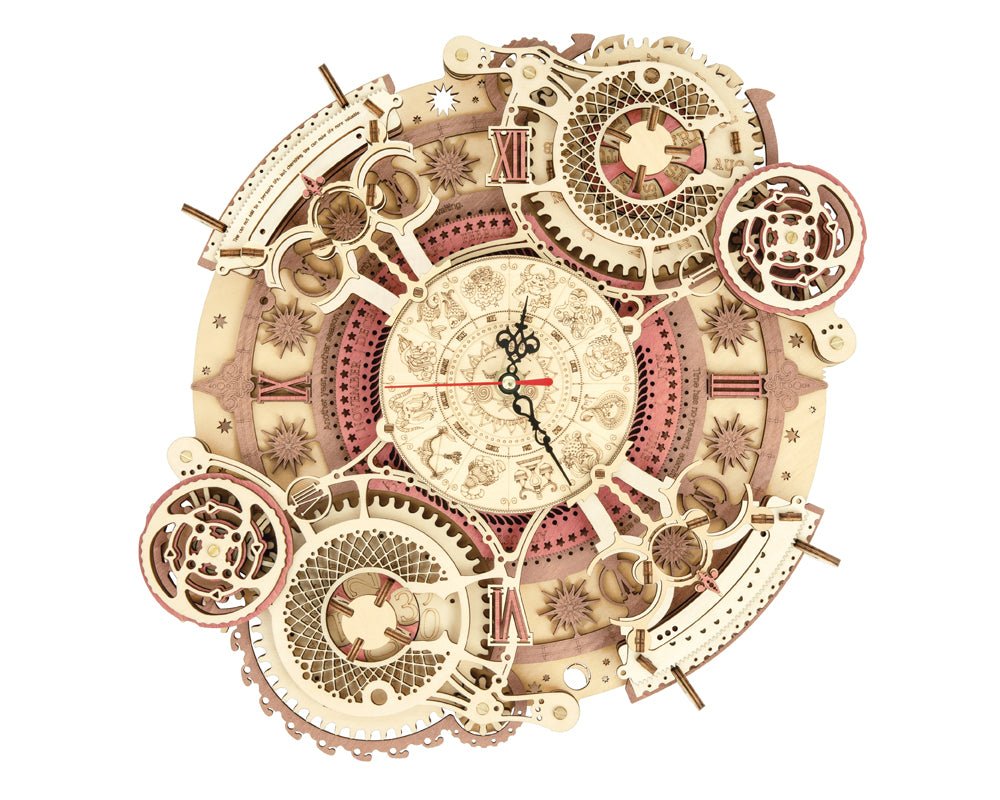 3D Wooden Model Kit | Zodiac Wall Clock (RK007e) – Wooden constructors | Varvikas.Shop