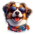 PW039e - Wooden puzzles "Chill Doggo"