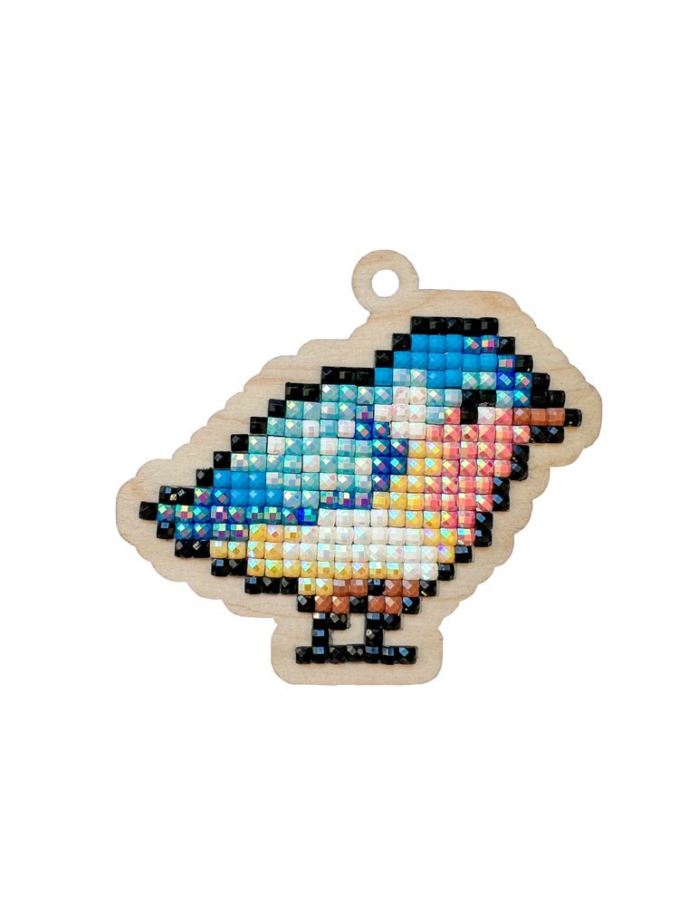 5D Diamond Painting 12.5x12.5 cm | Pendant Birdie | Wooden Base (U0306e) – Diamond painting | Varvikas.Shop