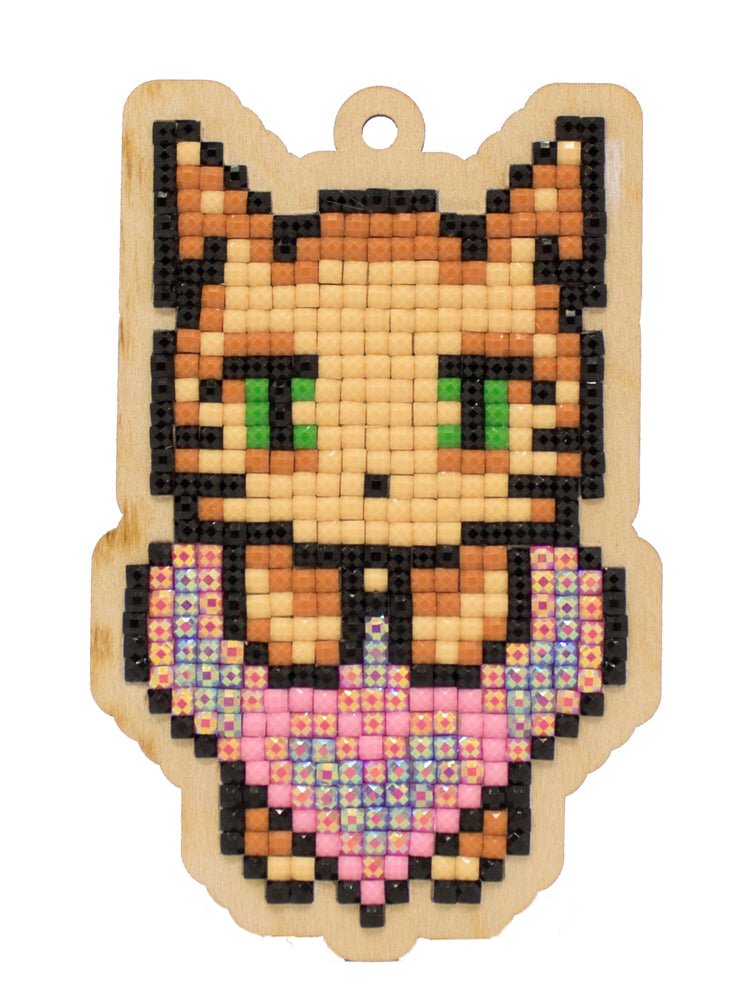 5D Diamond Painting 12.5x12.5 cm | Pendant Cat's love | Wooden Base (U0334e) – Diamond painting | Varvikas.Shop