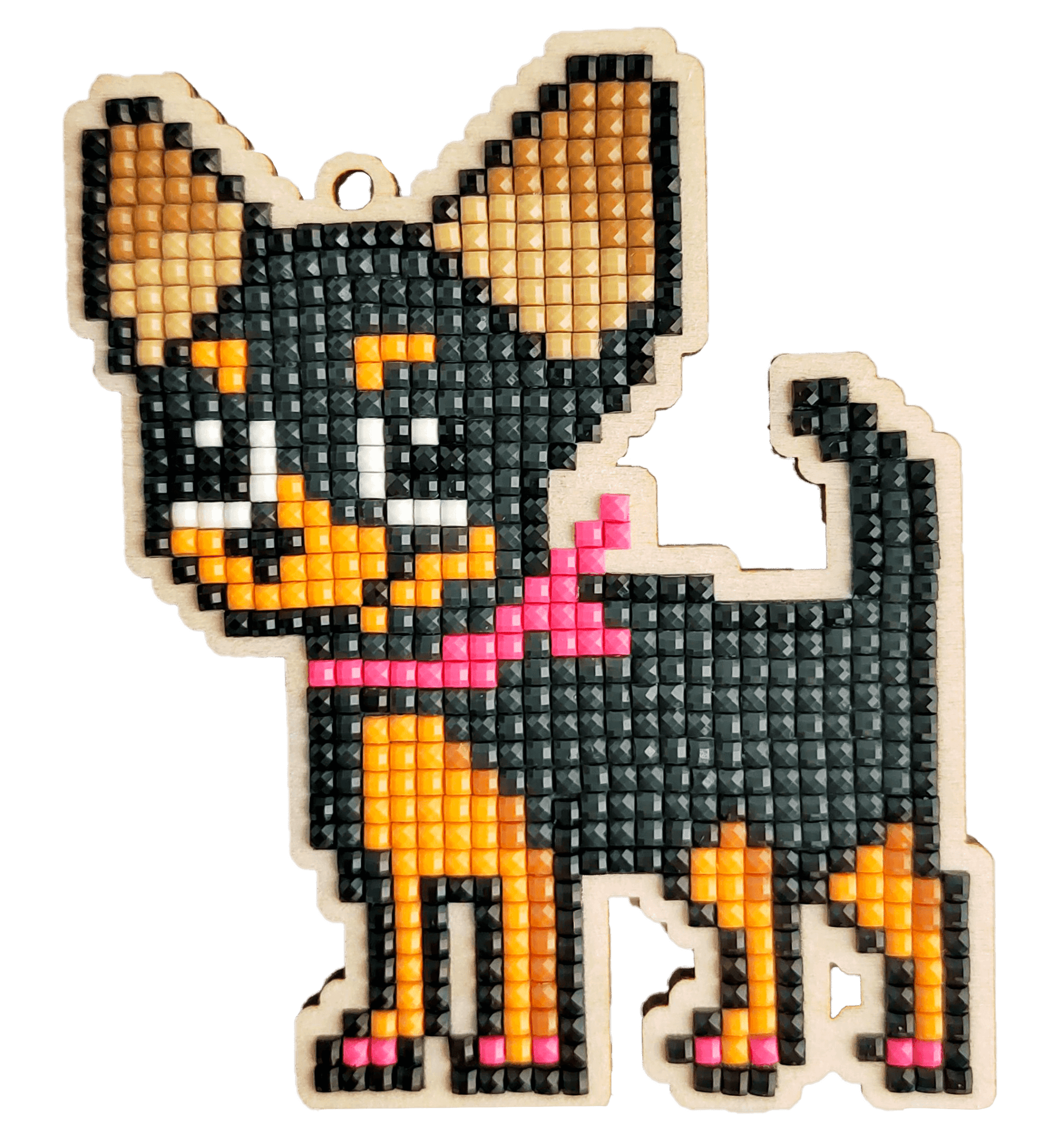 5D Diamond Painting 12.5x12.5 cm | Pendant Chihuahua Fashionista | Wooden Base (U10e) – Diamond painting | Varvikas.Shop