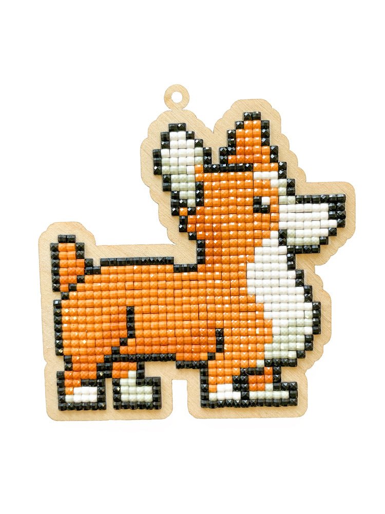 5D Diamond Painting 12.5x12.5 cm | Pendant Dog Rocky | Wooden Base (U0106e) – Diamond painting | Varvikas.Shop