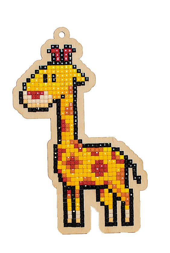 5D Diamond Painting 12.5x12.5 cm | Pendant Giraff | Wooden Base (U0261e) – Diamond painting | Varvikas.Shop