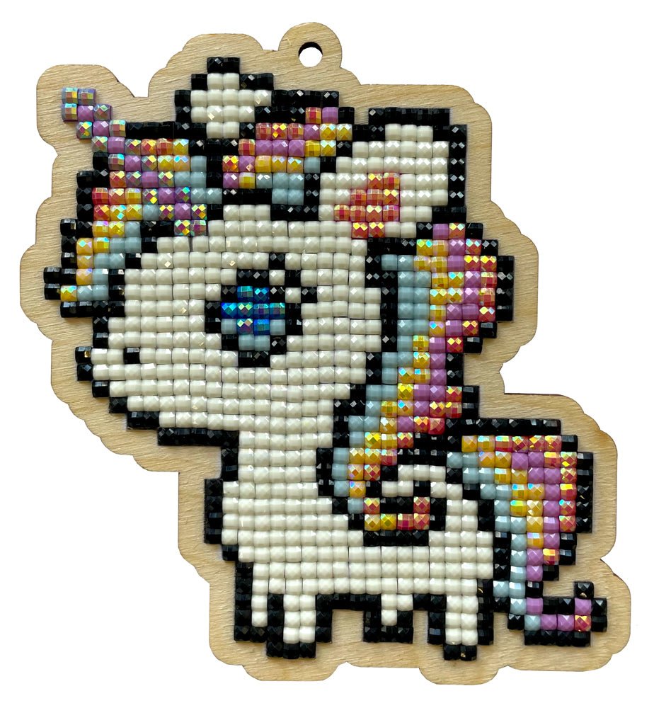 5D Diamond Painting 12.5x12.5 cm | Pendant Magic Unicorn | Wooden Base (U0305e) – Diamond painting | Varvikas.Shop