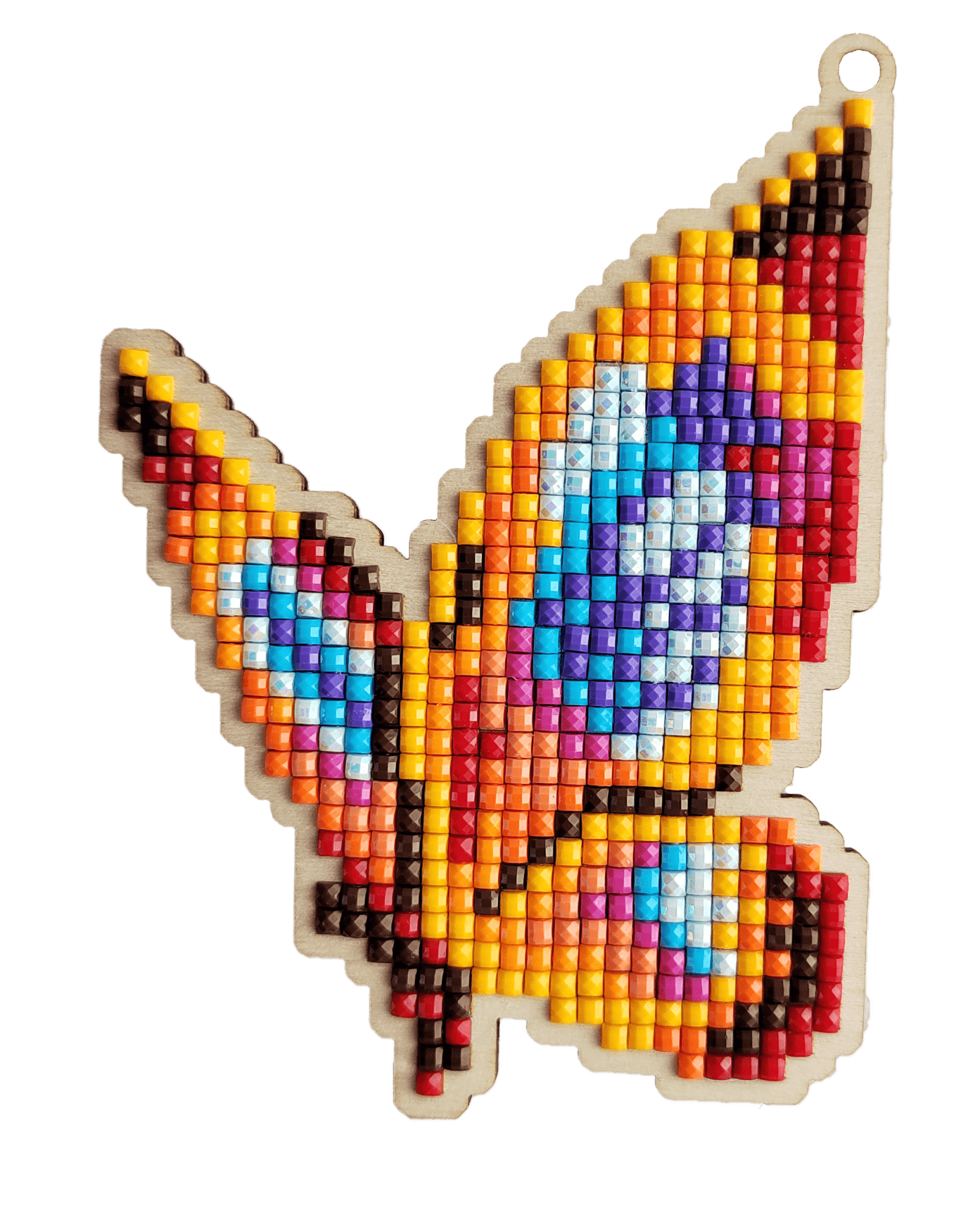 5D Diamond Painting 12.5x12.5 cm | Pendant Red Batterfly | Wooden Base (U03e) – Diamond painting | Varvikas.Shop