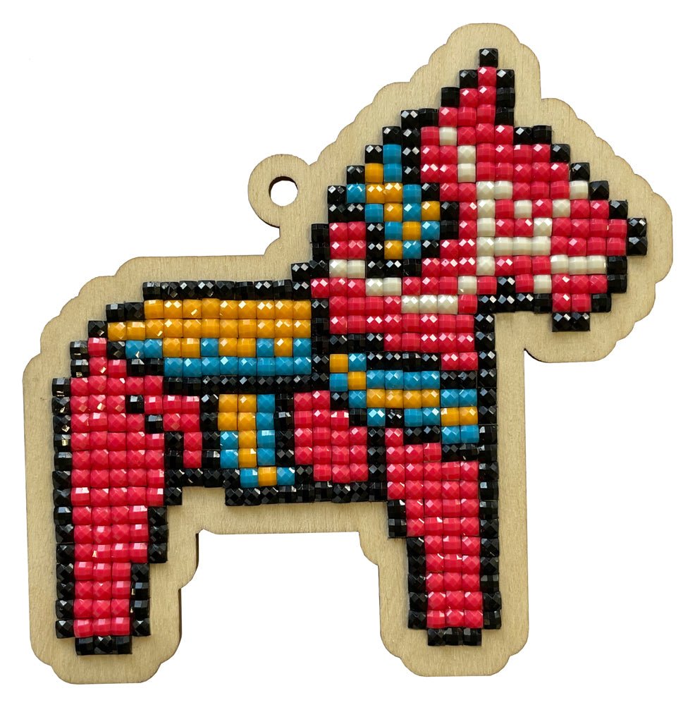 5D Diamond Painting 12.5x12.5 cm | Pendant Toy horse | Wooden Base (U0147e) – Diamond painting | Varvikas.Shop