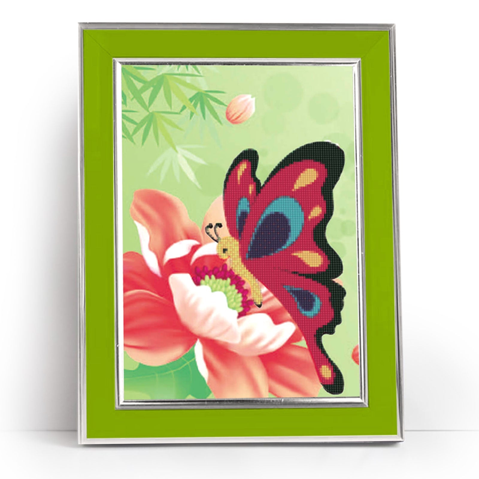 5D Diamond Painting 17х22 cm | Butterfly on a Flower (X185e) – Diamond painting | Varvikas.Shop