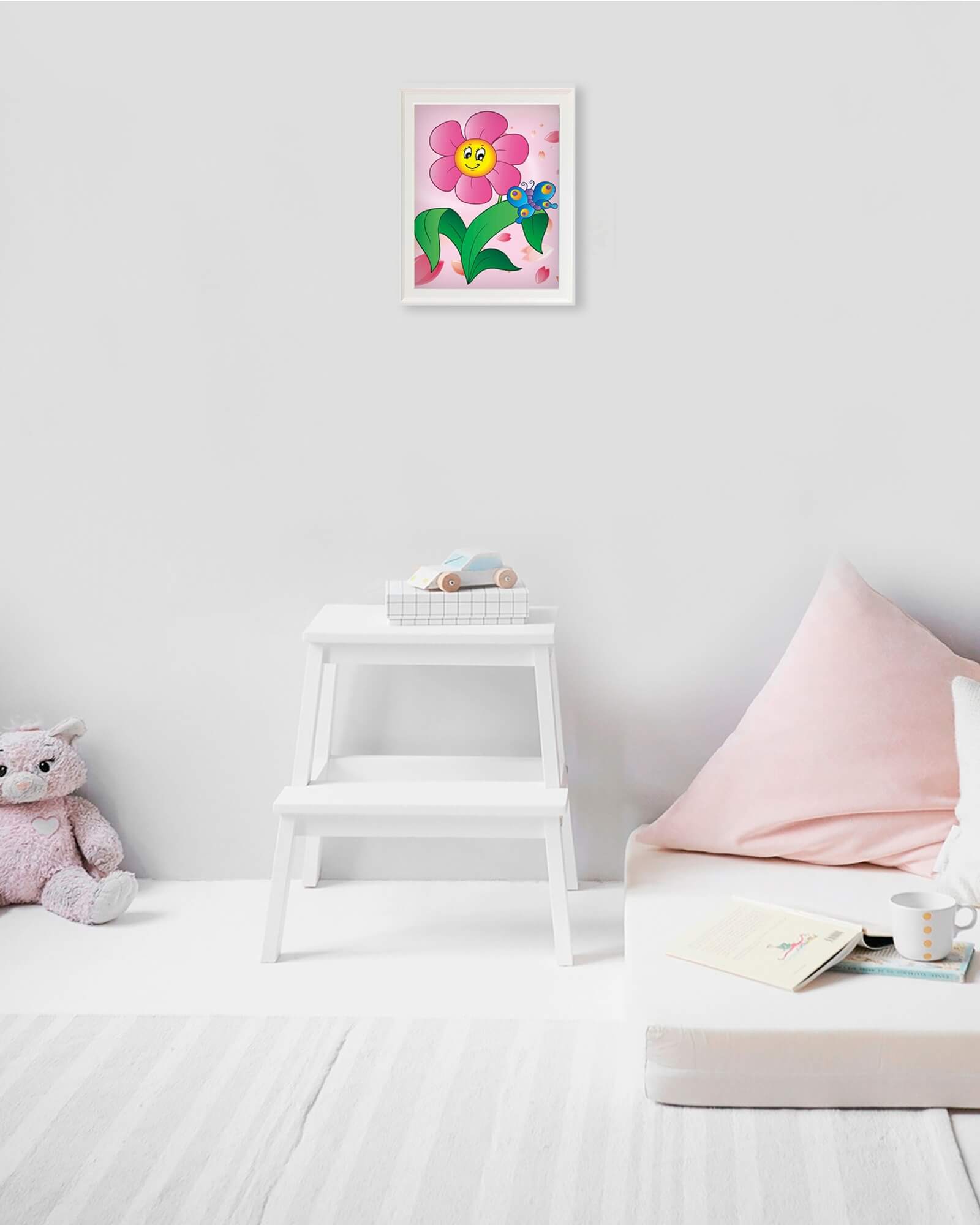 5D Diamond Painting 17х22 cm | Flower with Butterfly (X010e) – Diamond painting | Varvikas.Shop